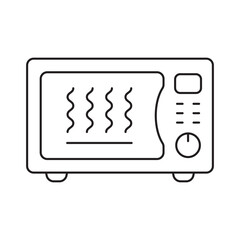 Microwave oven thin line icon. Kitchen appliance icon. Simple microwave oven icon for templates, web design and infographics.