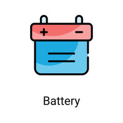 Battery icons design stock illustration.