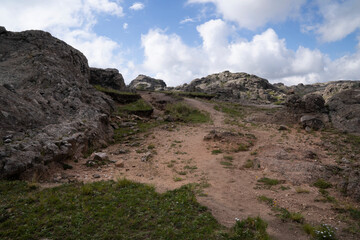 View of the rock massif The Giants in Cordoba, Argentina. 
