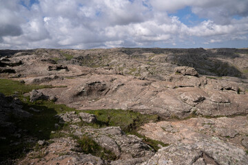 View of the rock massif The Giants in Cordoba, Argentina. 