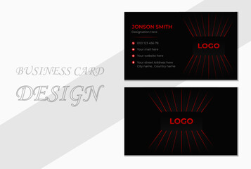 Luxury Business Card. Creative and Clean Business Card Template. Double-sided Business card.  Modern Business Card.  
