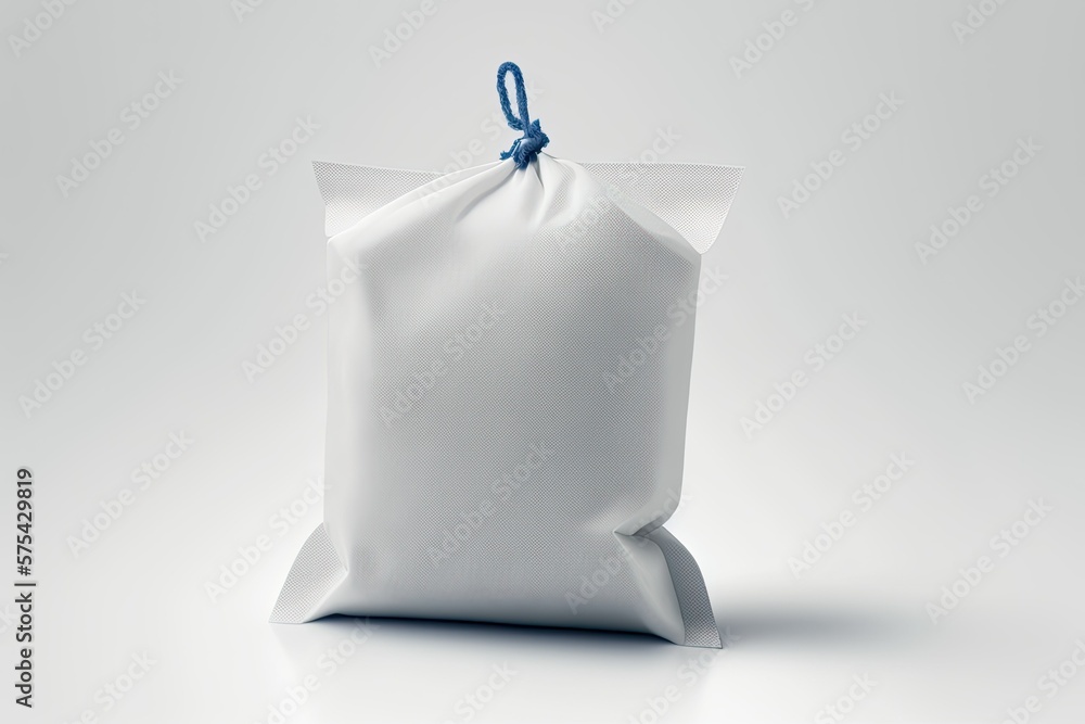 Poster teabag in a solitary setting against a blank white screen. test run. superb image quality. generativ