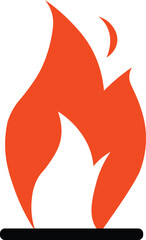 Flammable icon and vector graphics. Fire icon in trendy flat style isolated on background. Fire icon Vector illustration