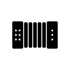 Accordion icon on white.