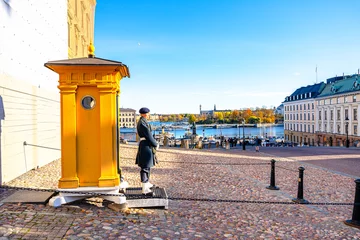 Foto auf Glas Stockholm city in Sweden © CreativeImage