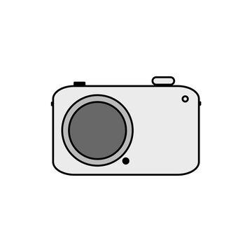 illustrazione di fotocamera compatta con sfondo trasparente