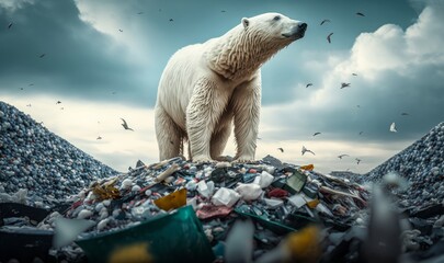 The consequences on a bear due to climate change. Generative ai.