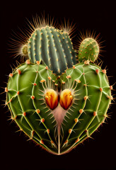 Generative AI render of a fantasy cactus