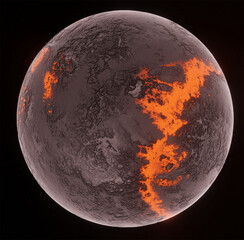 Naklejka premium Planet, space, 3d illustration, 3d rendering 