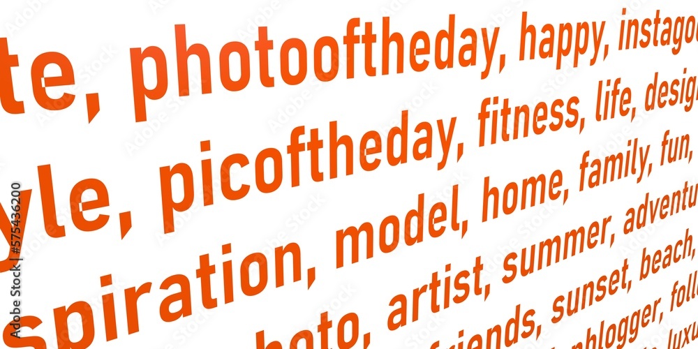 Poster background from tags. screensaver with words and symbols.