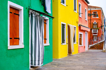 famous old town of Burano in italy