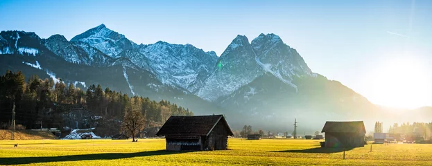 Foto op Aluminium landscape near Garmisch-Partenkirchen - Zugspitze mountain © fottoo