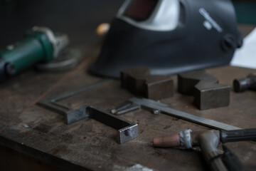 Landscape working on welding parts