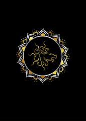 
The illustration - zodiac sign in the black color.