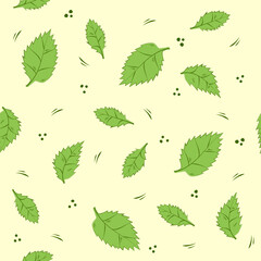 Mint background. Seamless pattern. Suitable for textile, gift paper, banner, poster. Vector illustration EPS10