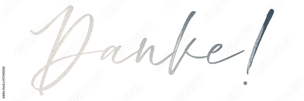 Wall mural danke modern calligraphy. hand drawn lettering danke isolated on the white background. danke vector 