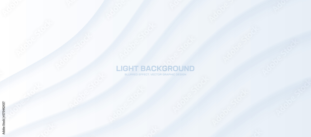 Poster minimalistic light abstract vector panoramic background with blurred wavy tilted lines. the white wa
