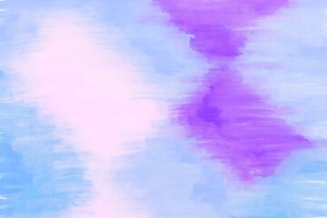 Artistic simple minimalist modern abstract illustration, blue background with pink and purple geometric shapes (rhombuses), hand drawn with paints