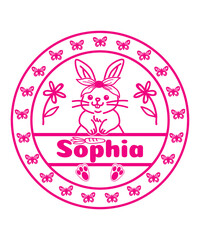 Easter Bunny Sophia SVG T-Shirt Design
