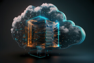 Cloud computing
technology internet network database, virtual disk, made with Generative AI