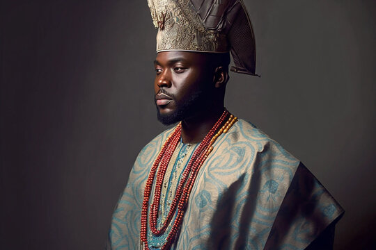 Generative AI. A Nigeria man wearing agbada