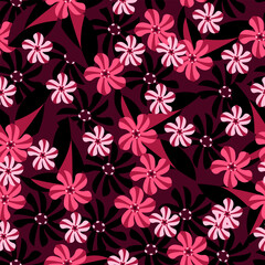 seamless pattern bright floral background