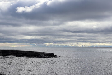 Trail along Lake Superior in Two Harbors, Minnesota