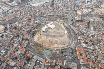 Gaziantep castle after the earthquake. Turkey