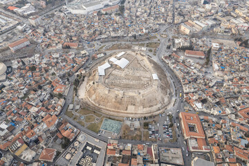 Gaziantep castle after the earthquake. Turkey