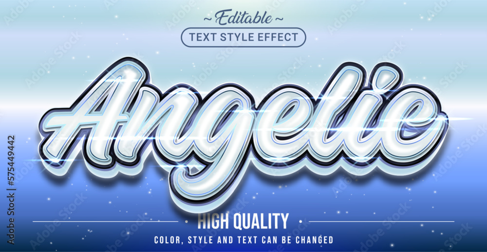 Poster editable text style effect - angelic text style theme.