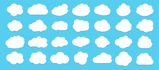 Cloud Icon Collection.Cloud Computing and Networking Vector Icons