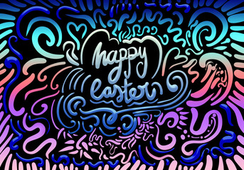 Happy Easter, greeting card design