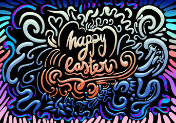Happy Easter, greeting card design