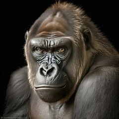 Obraz premium Snow Western Lowland Gorilla