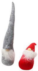 Two different color Santa clauses
