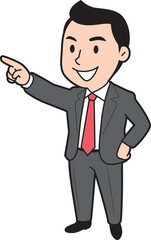 指差しする男性ビジネスマン