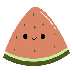 kawaii watermelon illustration 
