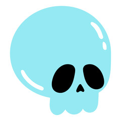 skull flat illustration