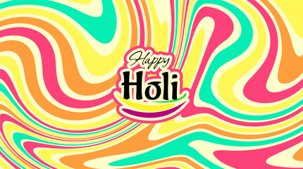 Happy holi coloful background abstract template design
