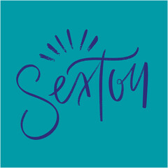 Sextou. It's Friday in brazilian portuguese. Modern hand Lettering. vector.