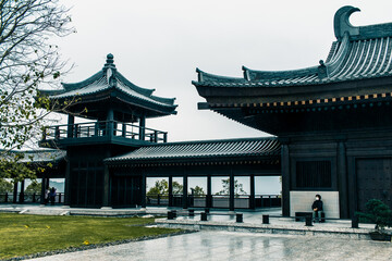 Obraz premium Buddhist pavilion in the park