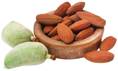 Green and peeled almond