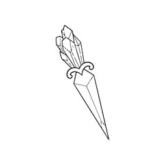 dagger illustration vector with concept