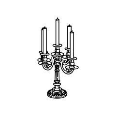 vector illustration of a long candle