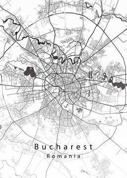 Bucharest Romania City Map
