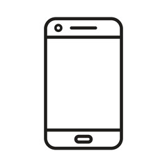smartphone line icon black, mobile phone icon outline vector, touch screen phone line, Trendy Smartphone Icon vector eps 10