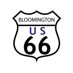 Route 66 Bloomington Illinois Sign