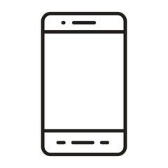 smartphone line icon black, mobile phone icon outline vector, touch screen phone line, Trendy Smartphone Icon vector eps 10