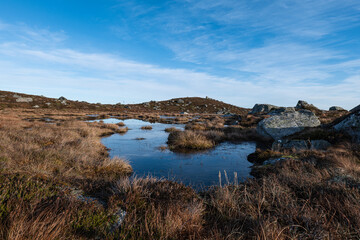 Fototapeta na wymiar Mountains in Norway on an island