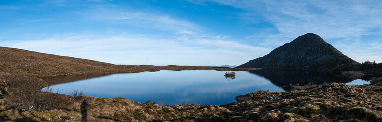Mountains in Norway on an island